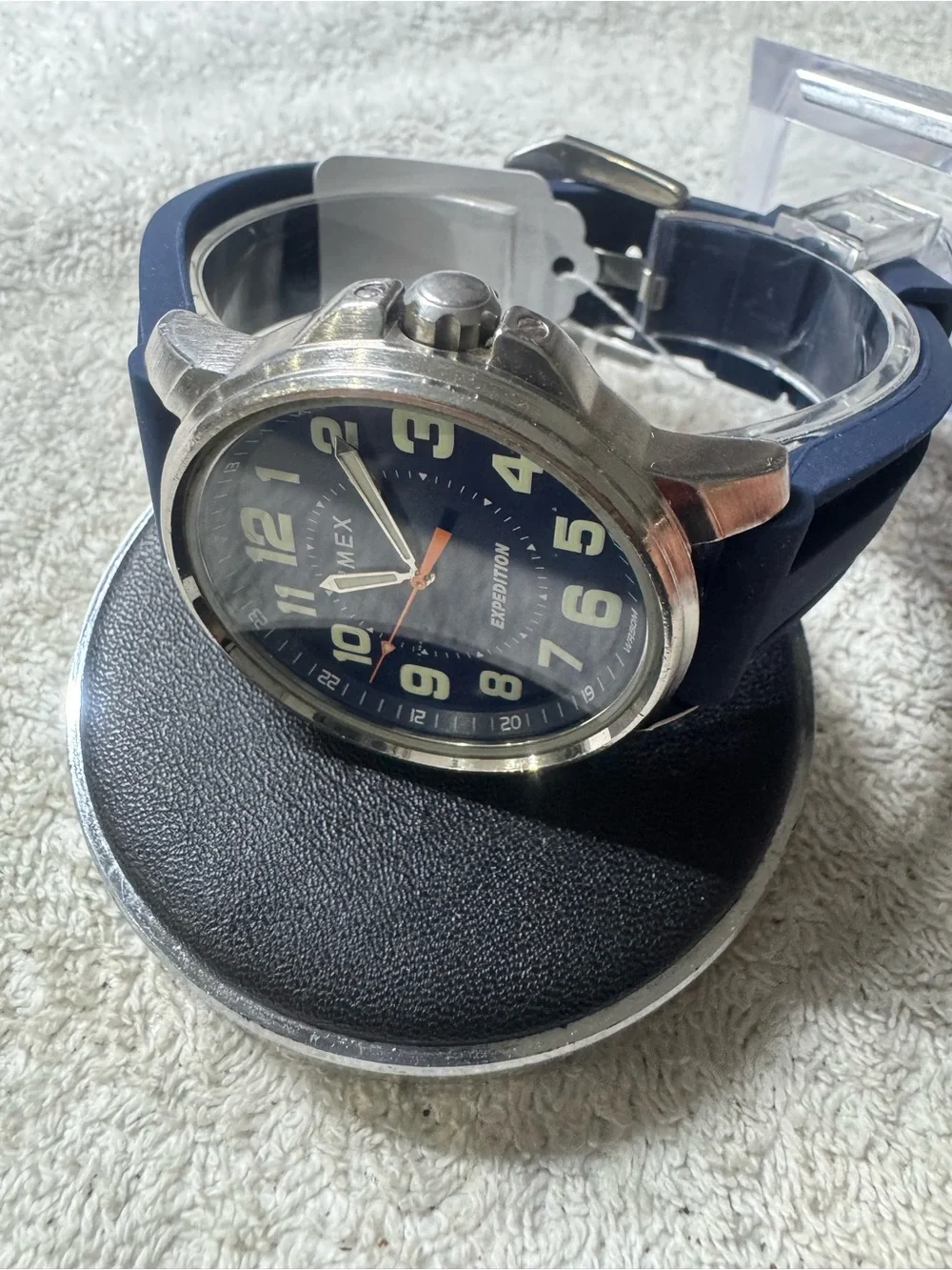 Timex Expedition Blue Dial with Orange Accents